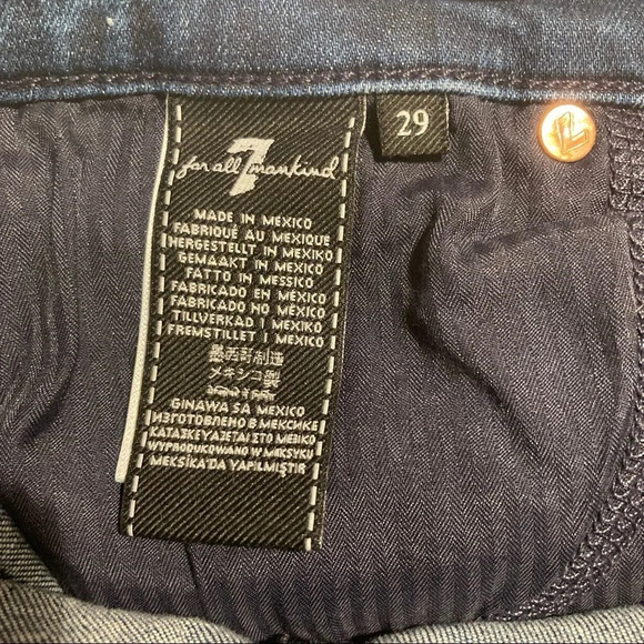 7 FOR ALL MANKIND Sz 29 Josephina Skinny Boyfriend High Rise Distressed - Picture 7 of 11